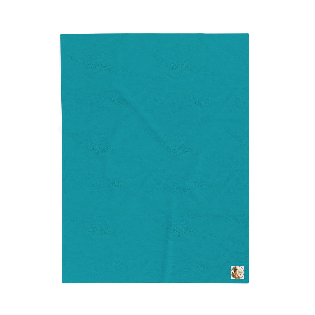 Velveteen Plush Turquoise Blanket