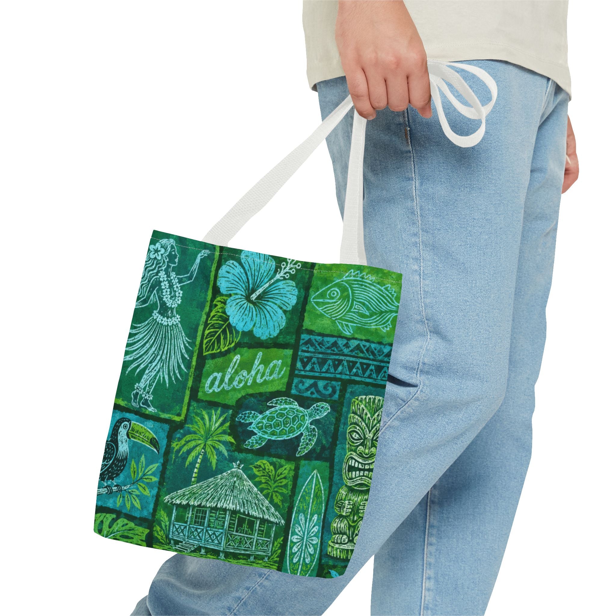 Tote Bag — Vintage Tropical Hawaiian Print