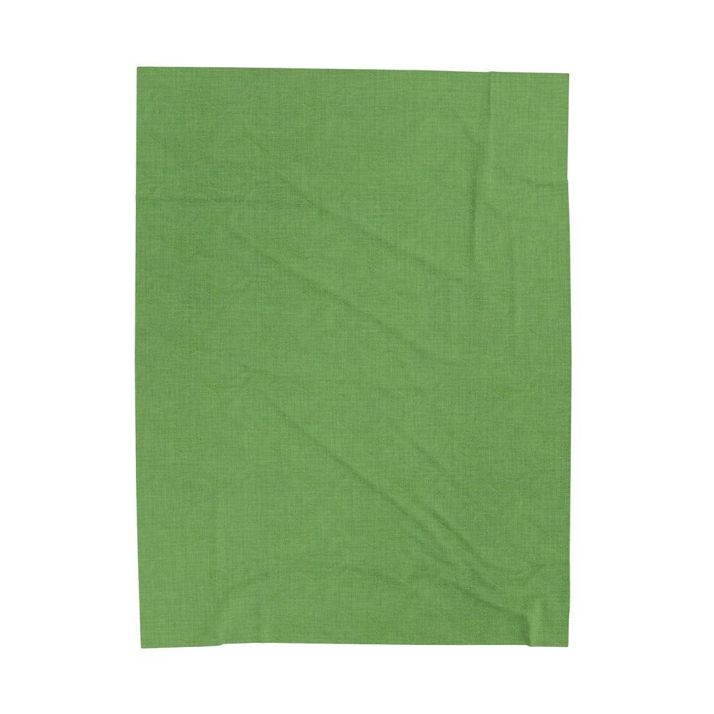 Velveteen Plush Blanket - Green Tropical