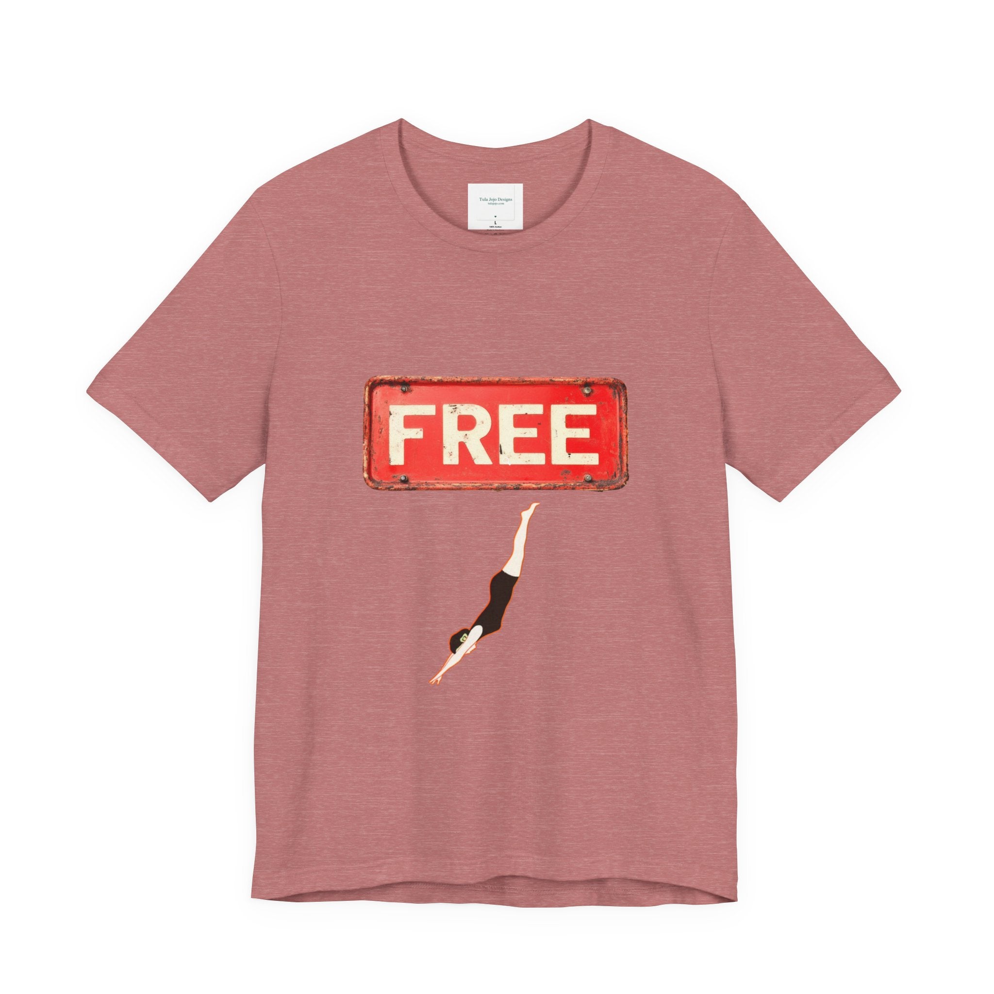 Unisex T‑Shirt Free Diving — Vintage Sign Graphic Tee