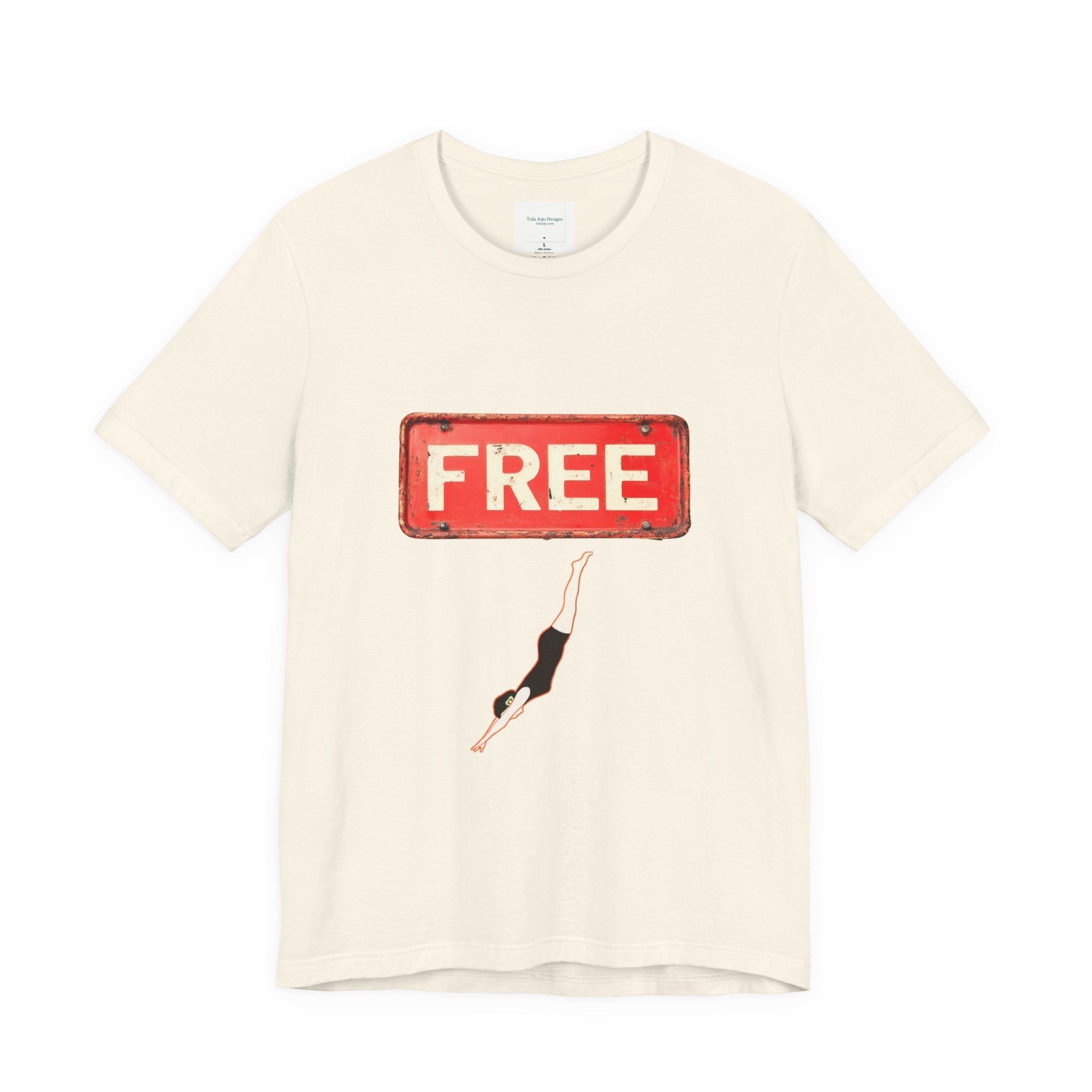 Unisex T‑Shirt Free Diving — Vintage Sign Graphic Tee