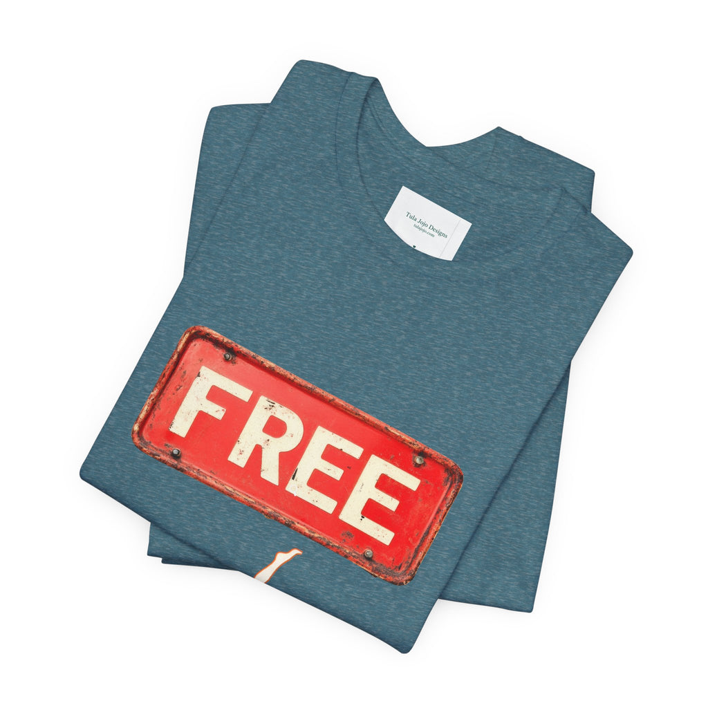 Unisex T‑Shirt Free Diving — Vintage Sign Graphic Tee
