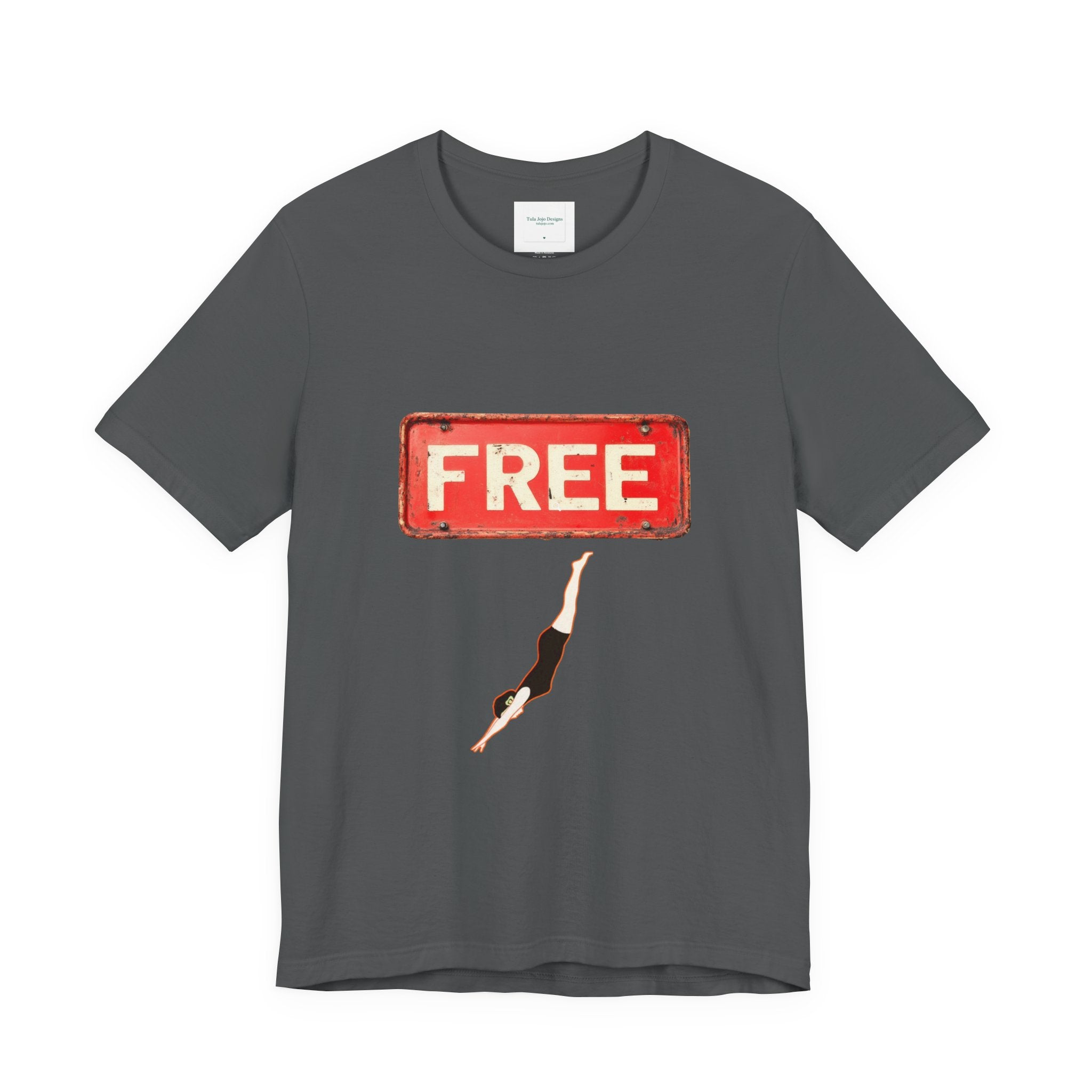 Unisex T‑Shirt Free Diving — Vintage Sign Graphic Tee