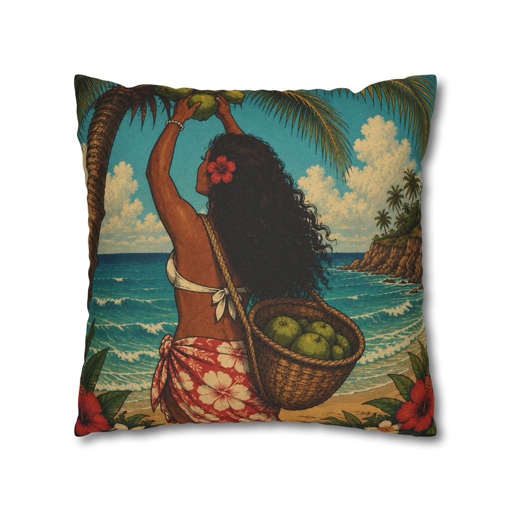 Cushion Cover - Tropical Hawaiian Couple