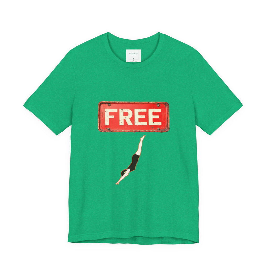 Unisex T‑Shirt Free Diving — Vintage Sign Graphic Tee