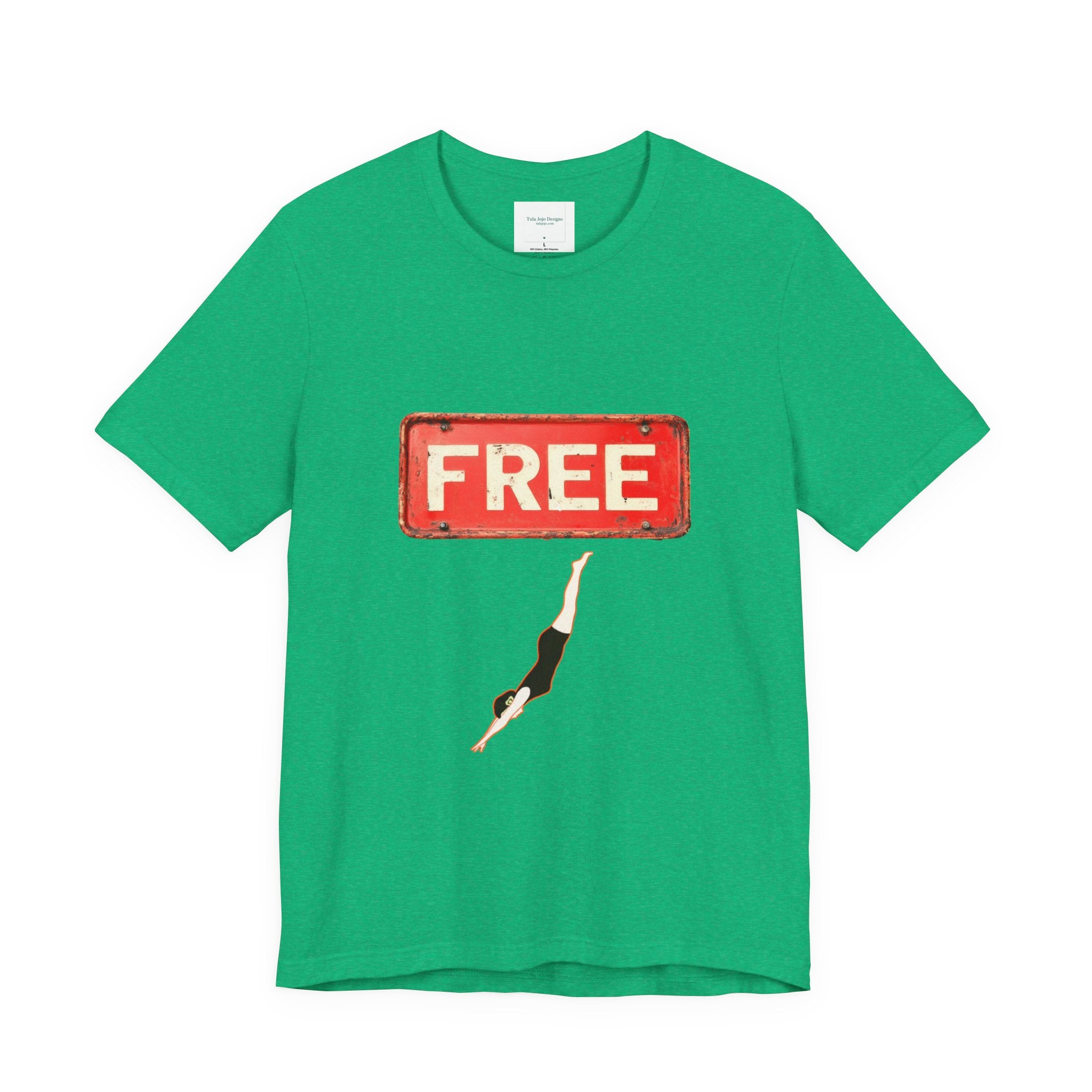 Unisex T‑Shirt Free Diving — Vintage Sign Graphic Tee