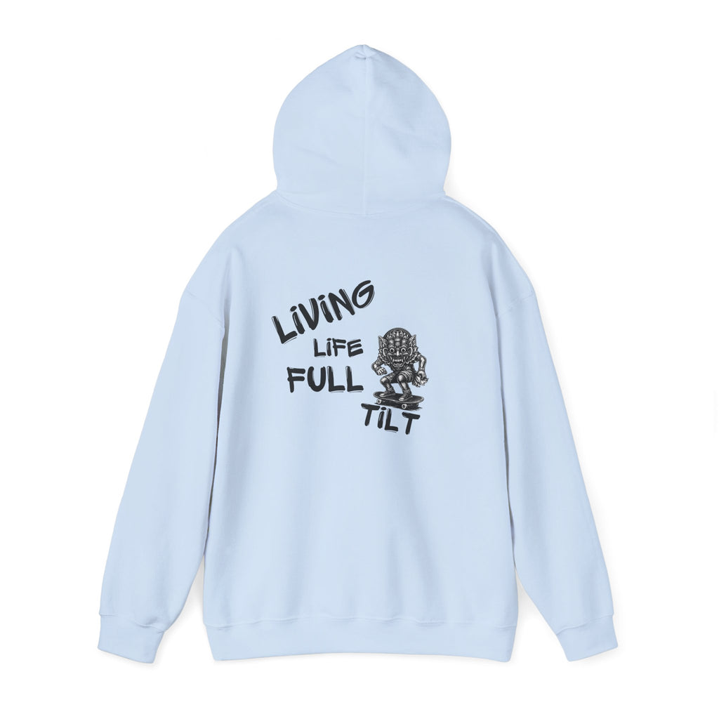 Unisex Hoodie - Living Life Full Tilt Skateboard Graphic Pullover