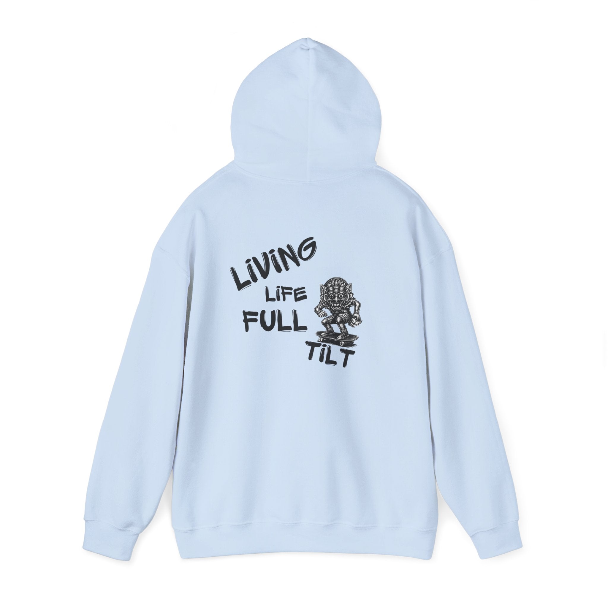 Unisex Hoodie - Living Life Full Tilt Skateboard Graphic Pullover