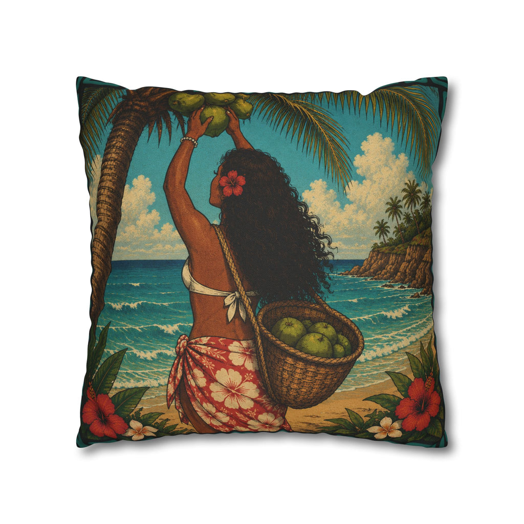 Tropical Hawaiian Man & Woman Decorative Cushion Covers