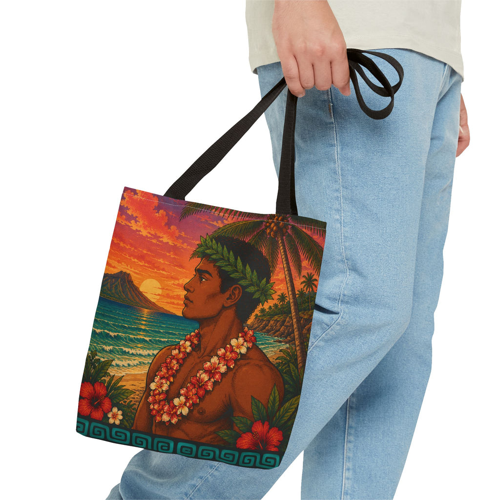 Tropical Hawaiian Beach Tote Bag — Bright Island Paradise Design