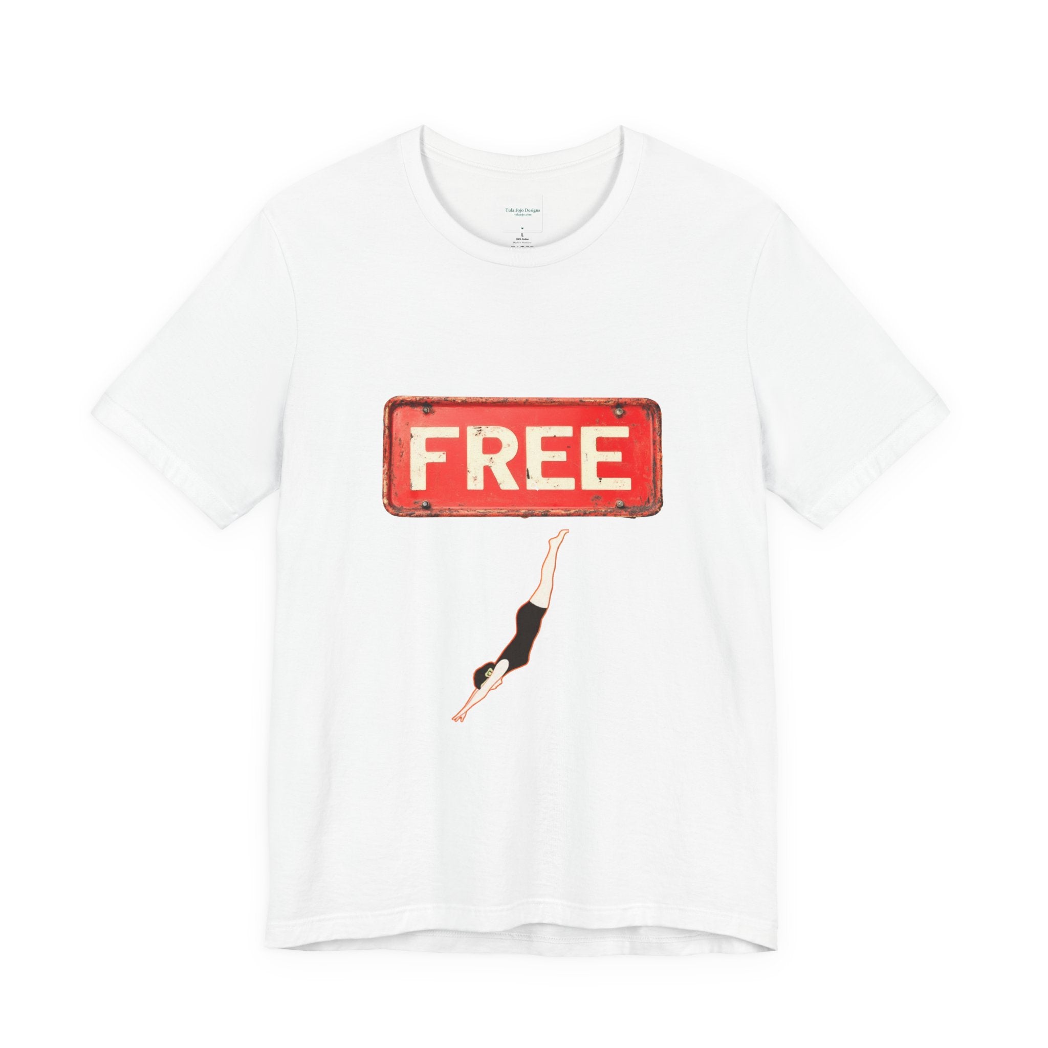 Unisex T‑Shirt Free Diving — Vintage Sign Graphic Tee