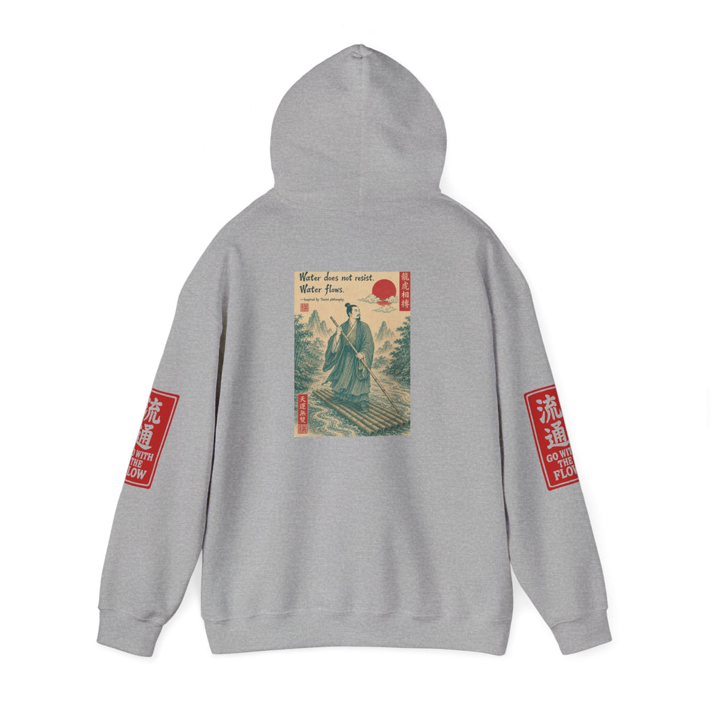 Unisex Hoodie — Vintage Japanese Ukiyo-e Wave & Man Graphic Hooded Sweatshirt