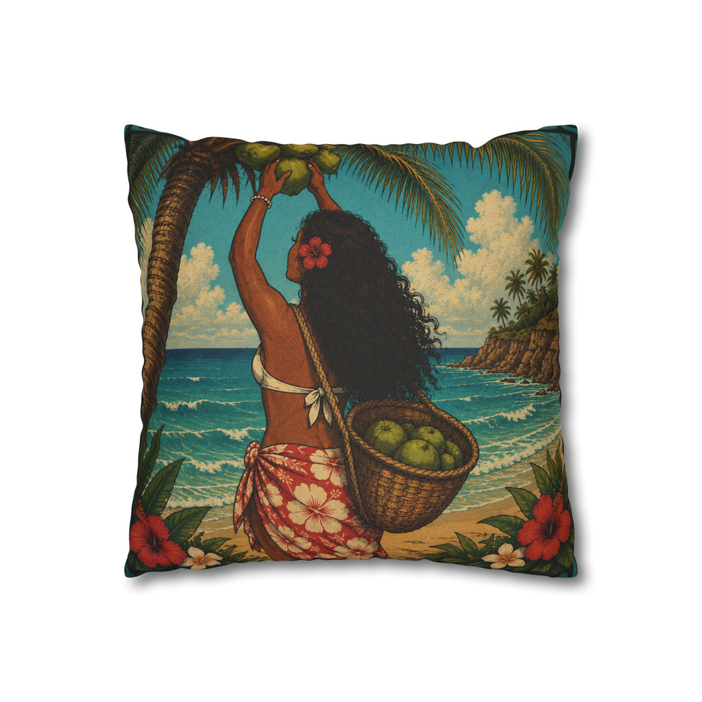Tropical Hawaiian Man & Woman Decorative Cushion Covers