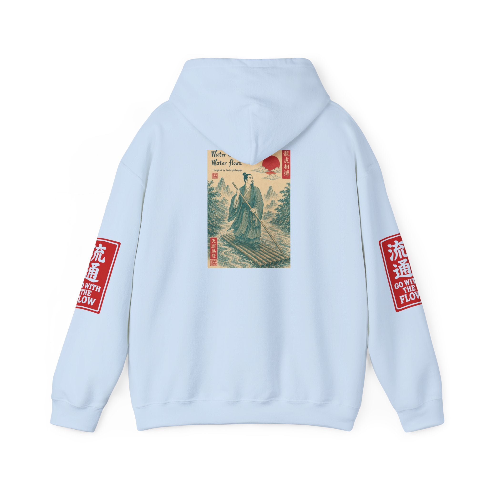 Unisex Hoodie — Vintage Japanese Ukiyo-e Wave & Man Graphic Hooded Sweatshirt