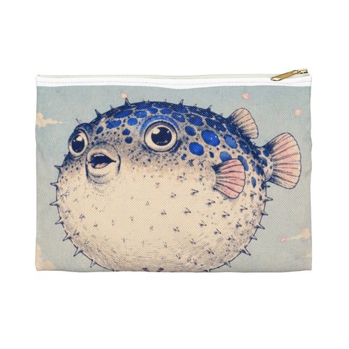 Accessory Pouch — Cute Ocean-Themed Zip Cosmetic Bag