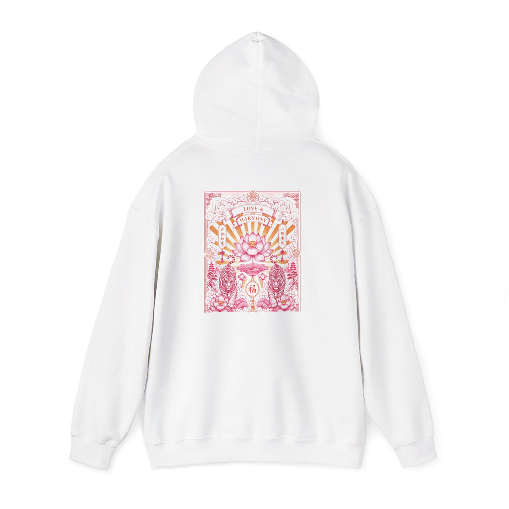 Psychedelic Cat Hoodie — Pink Cosmic Cat Art Sweatshirt