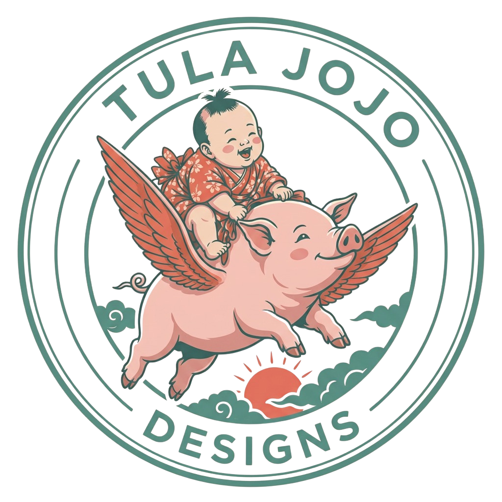 Infant Baby Rib Bodysuit _ Vintage Japanese Flying Pig Tula Jojo's