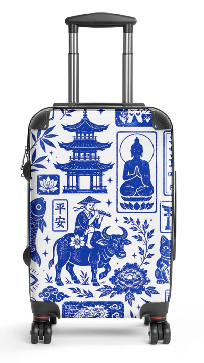 Hard-shell suitcase Asian stamp collection