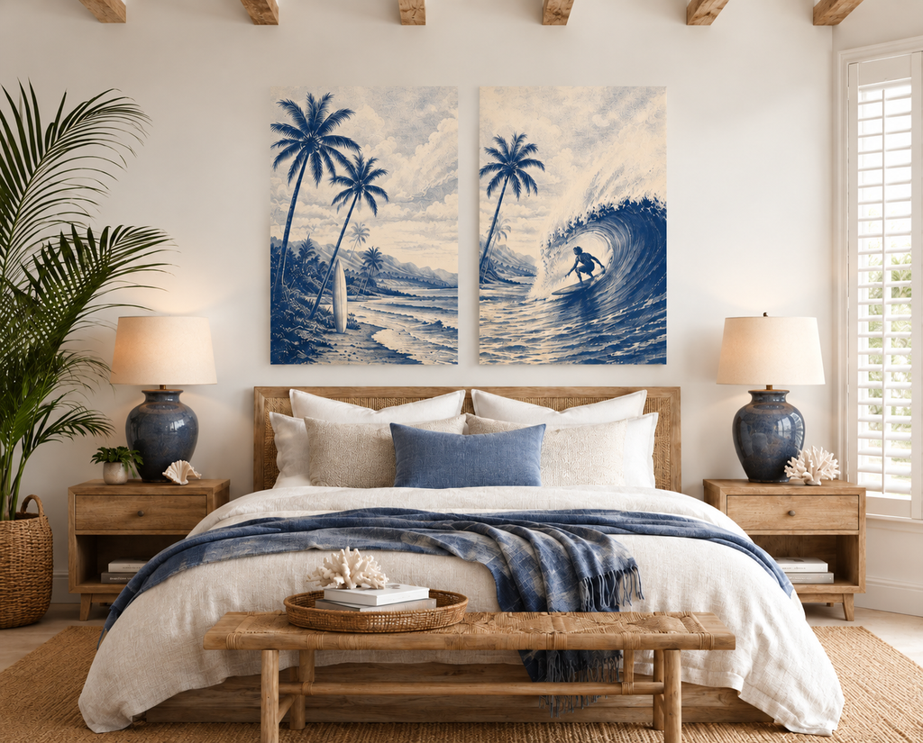 Canvas Wall Art - Indigo Surf